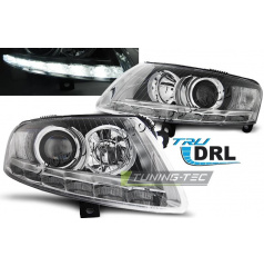 AUDI A6 C6 04.2004–08 Tagfahrlichter vorne in klarem Xenon-Tageslicht-Chrom