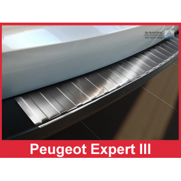 Edelstahlabdeckung - Schwellenschutz für die hintere Stoßstange Peugeot Expert III 2016+