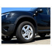 Dacia Duster 2010-17 Kotflügelzierleisten aus Edelstahl, 4 Stück (mattschwarz, chrom)