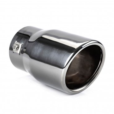 Sportliches Edelstahl-Auspuffrohr Gunmetal 90 mm Sportliches Edelstahl-Auspuffrohr Gunmetal 90 mm