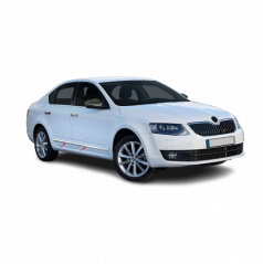 Polierte Türseitenleisten aus Edelstahl, 4 Stück Omtec mit Klebestreifen für Škoda Octavia III