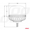 Warnleuchte W25sb auf Schraube R65 R10 24LED 12/24V IP66