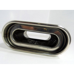 Universelle Edelstahl-Sportendkappe WM Sport oval gerade