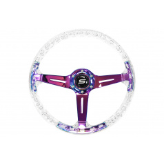 Lenkrad SLIDE 350mm Offset:70mm NeoChrome Acryl Klar