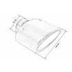 Endrohr 150x90mm Eingang 67mm Carbon Gloss