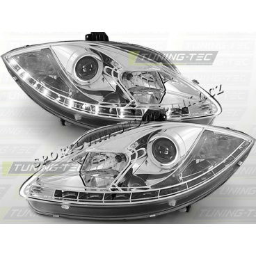 SEAT LEON 2005-09 FRONT KLARLICHT LED-TAGESLICHT CHROM SEAT LEON 2005-09 FRONT KLARLICHT LED-TAGESLICHT CHROM