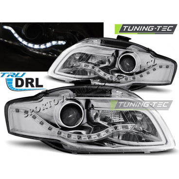 AUDI A4 B7 11.2004-03.08 Klare Frontleuchten Daylight Chrom Tagfahrlicht