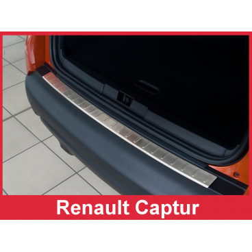 Edelstahlabdeckung - Schwellenschutz für die hintere Stoßstange Renault Captur 2013-17 Edelstahlabdeckung - Schwellenschutz für die hintere Stoßstange Renault Captur 2013-17