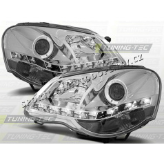VW POLO 9N3 2005- FRONT KLARES TAGESLICHT LED CHROM
