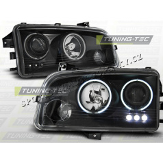 DODGE CHARGER LX 2006–10 KLARES VORDERE LICHT ANGEL EYES CCFL SCHWARZ