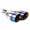 Sport-Edelstahl-Auspuffrohr Titan Dual 2x75 mm