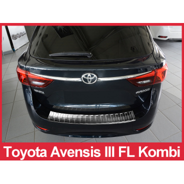 Edelstahlabdeckung - Schwellenschutz für die hintere Stoßstange Toyota Avensis Mk III FL Kombi 2015+