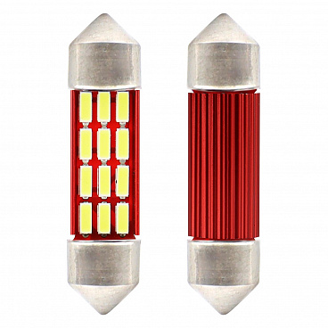 Sulfitlampen VERTEX CANBUS 12 SMD 4014 Soffitte 39mm Weiß 12V/24V II