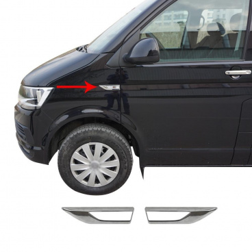 Chrom-Frontabdeckungen der Seitenblinker Omtec VW T6 2015+ Chrom-Frontabdeckungen der Seitenblinker Omtec VW T6 2015+