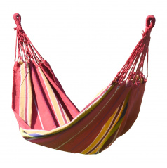 Hängematte TEXTIL 200x100cm rot-gelb