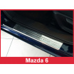 Edelstahl-Abdeckungsset – Schwellenschutz für die hintere Stoßstange + Türschwellenschutzleisten für Mazda 6 Kombi 2012–16