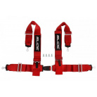 4-Punkt-75-mm-Sicherheitsgurte SLIDE Farbe: Rot