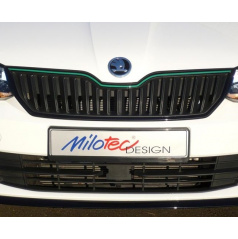 Rennstreifen auf der Frontmaske, grün – Škoda Fabia III. 2014-2018