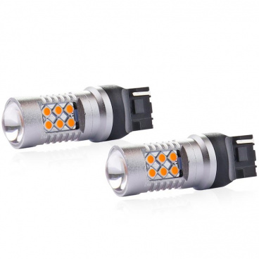 Glühbirnen T20 24 SMD CAN BUS (mit Widerstand) orange 5600K - 2 Stk Glühbirnen T20 24 SMD CAN BUS (mit Widerstand) orange 5600K - 2 Stk
