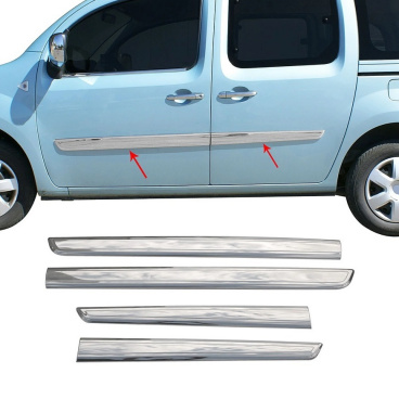 Edelstahl-Türschutz Omtec Renault Kangoo 2008+ Edelstahl-Türschutz Omtec Renault Kangoo 2008+
