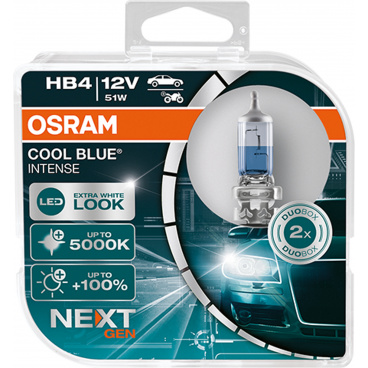 Leuchtmittel Osram HB4 12V 51W P22d Cool Blue INTENSE NextGeneration 5000K +100% 2 Stk