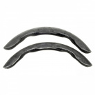 Lenkradseitenabdeckungen 36-38 cm grau Alcantara