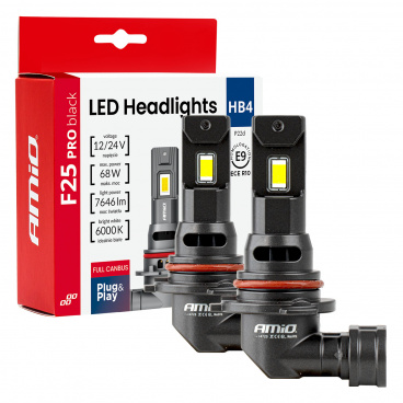 LED-Autolampen Serie F25 PRO BLACK FULL CANBUS HB4 68W 12V 24V AMIO-04723 LED-Autolampen Serie F25 PRO BLACK FULL CANBUS HB4 68W 12V 24V AMIO-04723