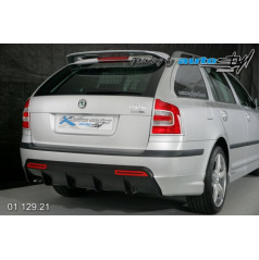 Škoda Octavia II Heckstoßstangendiffusor mit schwarzem Muster und Seitenspoilern für Lackierung – Kombi