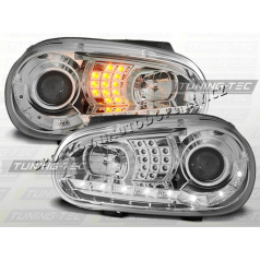 VW GOLF IV 1997-03 FRONT KLARES TAGESLICHT LED CHROM