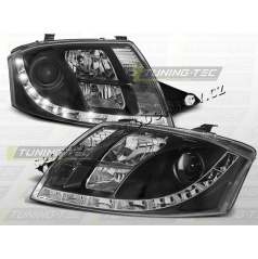 AUDI TT 1999-06 FRONT CLEAR LIGHTS DAYLIGHT LED BLACK