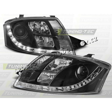 AUDI TT 1999-06 FRONT CLEAR LIGHTS DAYLIGHT LED BLACK