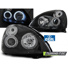 Renault Clio II 06.2001-09.2005 klare Angel Eyes CCFL-Schwarzlichter vorn