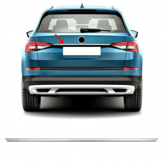 Randstreifen aus Edelstahl über dem Nummernschild Omtec Škoda Kodiaq 2017+