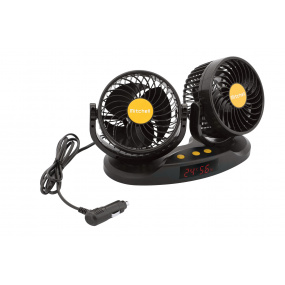 MITCHELL DUO 2x130mm 24V Armaturenbrettlüfter mit Thermometer