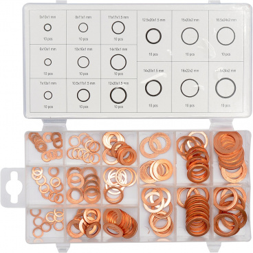 Kupfer-Dichtungsscheiben-Set à 150 Stück