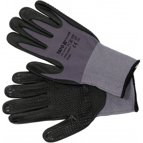 Arbeitshandschuhe Größe Nylon/Nitril10 schwarz