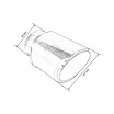 Endrohr 101mm Eingang 76mm Carbon Gloss