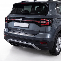 Geschliffene Edelstahl-Abdeckung der oberen Kante des hinteren Stoßfängers VW T-CROSS 2019-23