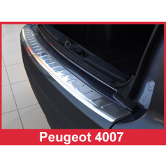 Edelstahlabdeckung - Schwellenschutz für die hintere Stoßstange Peugeot 4007 2007-12