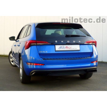 Skoda Scala Dummy-Auspuffblenden, ABS glänzend schwarz 2019+ Skoda Scala Dummy-Auspuffblenden, ABS glänzend schwarz 2019+