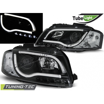 Audi A3 8P 05.2003-03.2008 FRONT-KLARE LED-RÖHRENLICHTER SCHWARZ