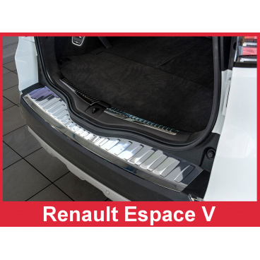 Edelstahlabdeckung - Schwellenschutz für die hintere Stoßstange Renault Escape V 2015+ Edelstahlabdeckung - Schwellenschutz für die hintere Stoßstange Renault Escape V 2015+