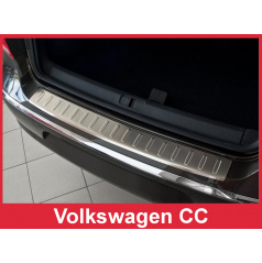 Edelstahlabdeckung - Schwellenschutz für die hintere Stoßstange Volkswagen CC 2012+