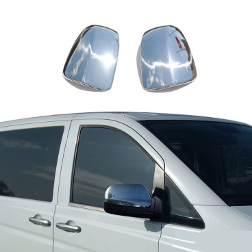 Spiegelabdeckungen aus Edelstahl für Mercedes Vito W639 2010-14 Spiegelabdeckungen aus Edelstahl für Mercedes Vito W639 2010-14