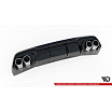 Stoßstangenaufsatz Cupra Formentor hinten V.3 + Auspuffblende Gloss Black silber