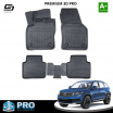 Gummiset 3D präziser Autoteppiche Škoda Kodiaq 2017-24 inklusive Abdeckung des hinteren mittleren Teils