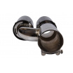 Endrohrdämpfer 89mmx2 Eingang 76mm Carbon Gloss Set