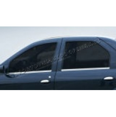 Dacia Logan – untere Fensterleisten aus Edelstahl und Chrom OMSA LINE