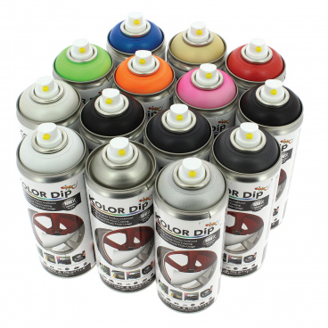 Farbiges Gummispray KOLOR DIP 400 ml (jederzeit entfernbar) Farbiges Gummispray KOLOR DIP 400 ml (jederzeit entfernbar)