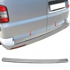 Heckstoßstangenabdeckung aus gebürstetem Edelstahl für den VW T5